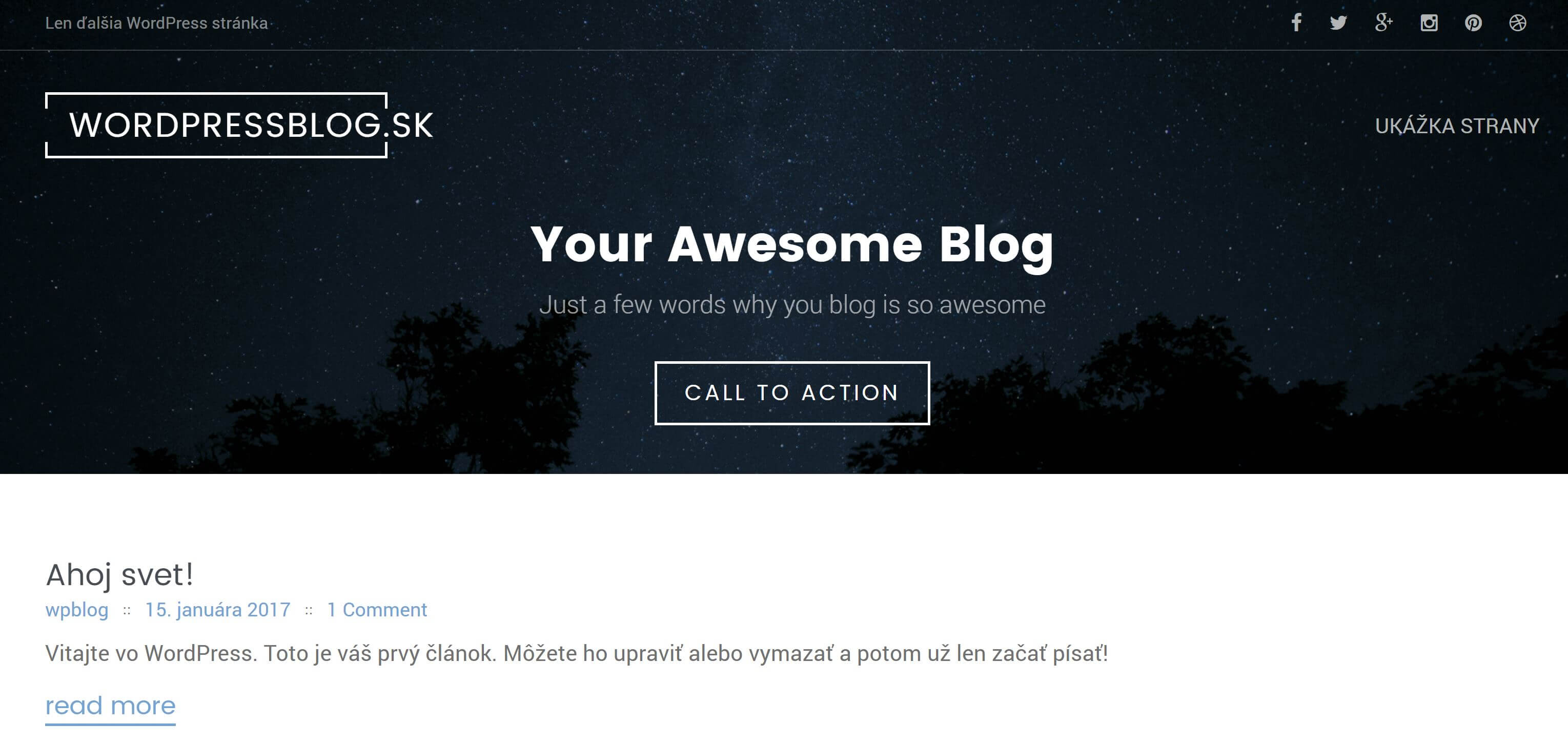 Grundansicht einer neuen WordPress-Website