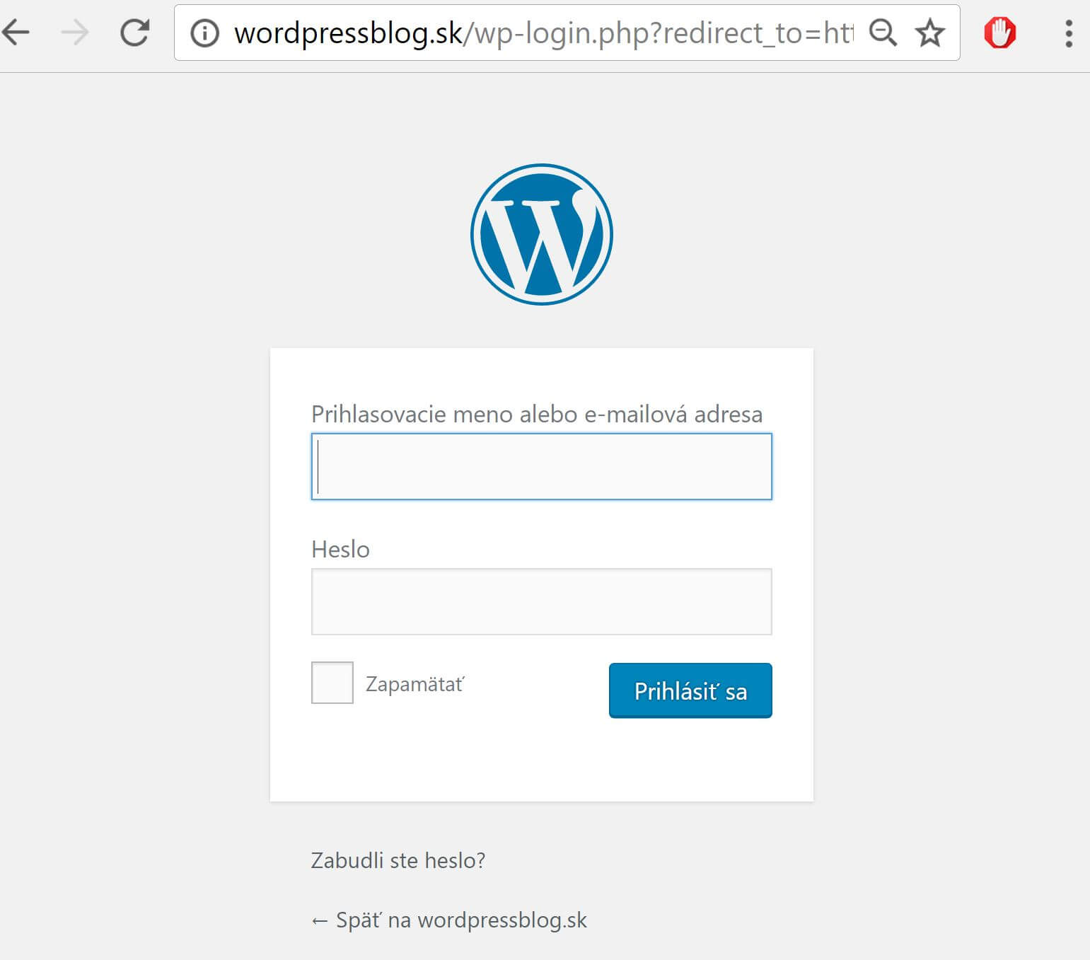 WordPress-Anmeldung