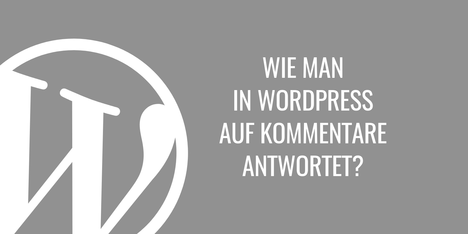 Wie man in WordPress auf Kommentare antwortet?
