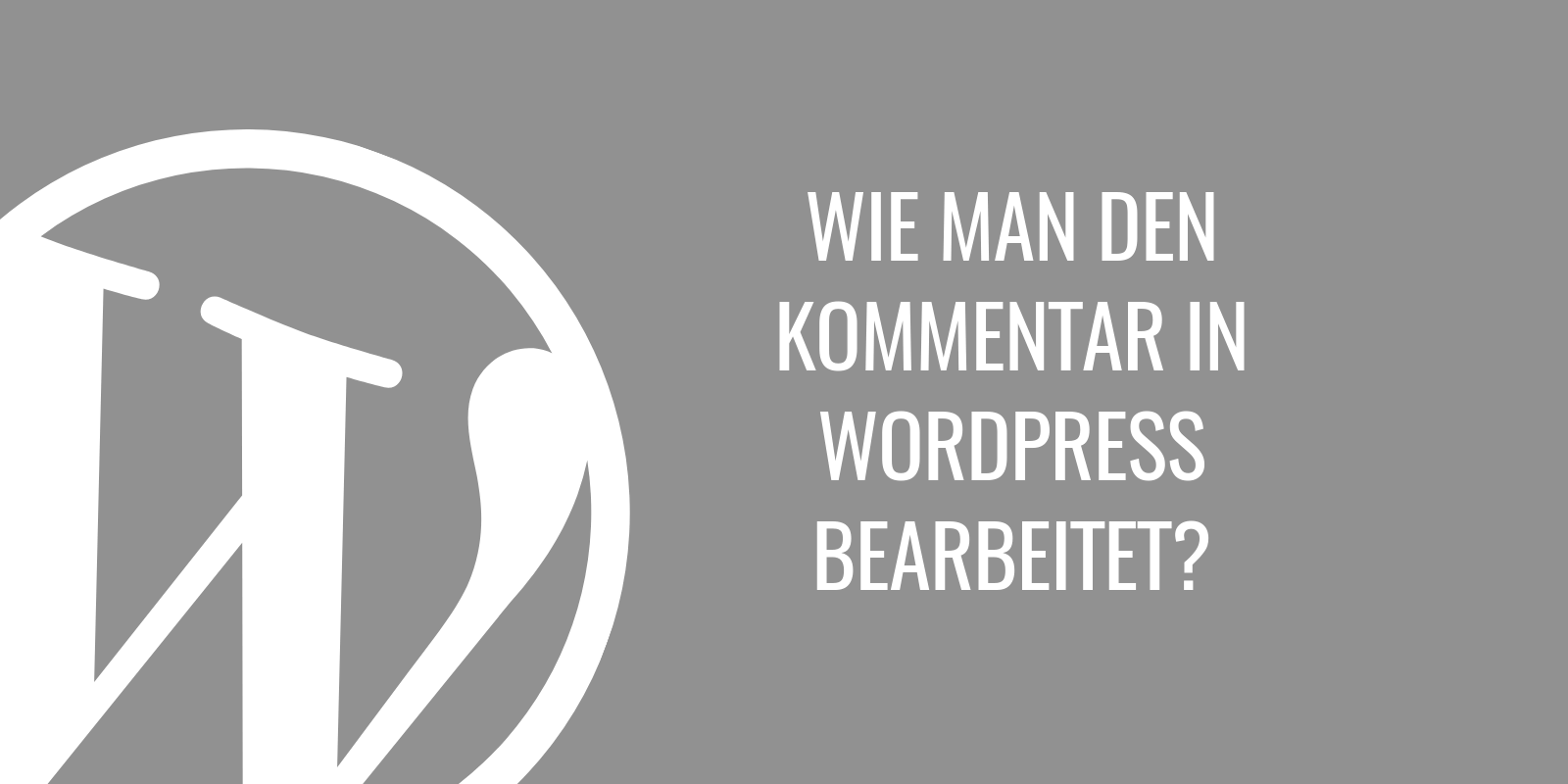 Wie man den Kommentar in WordPress bearbeitet?