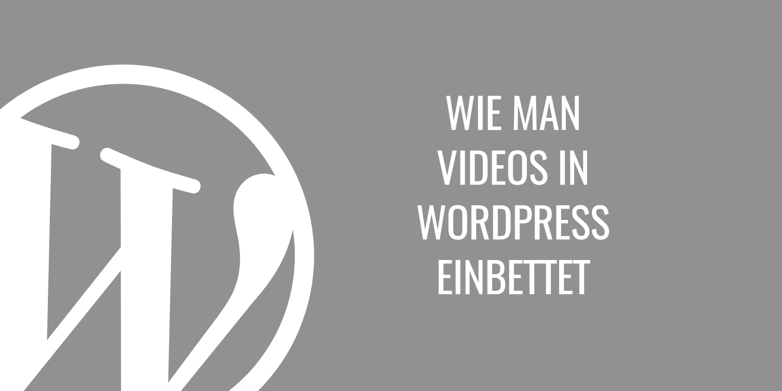 Wie man Videos in WordPress einbettet