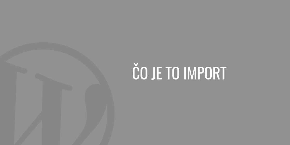 Was ist Import?