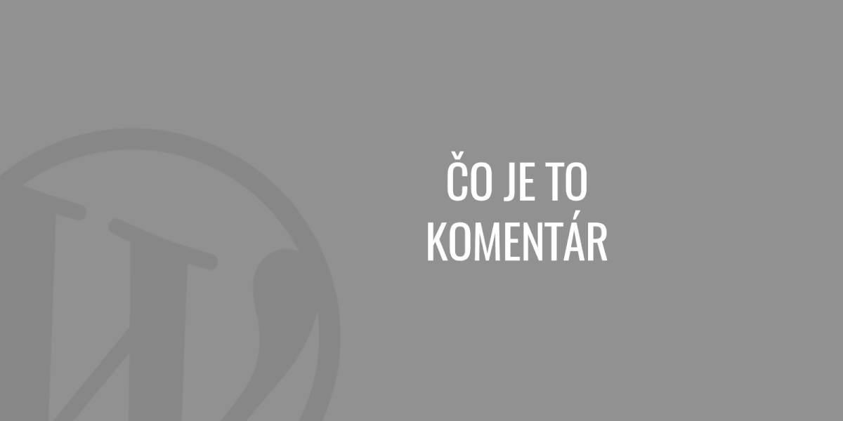 Was ist ein Kommentar