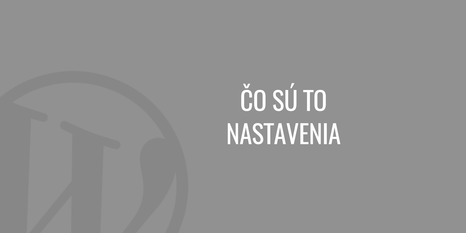 Was sind die Einstellungen