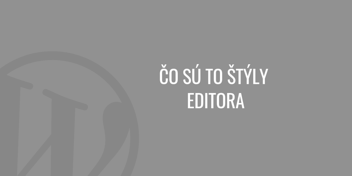 Was sind Editor-Stile?